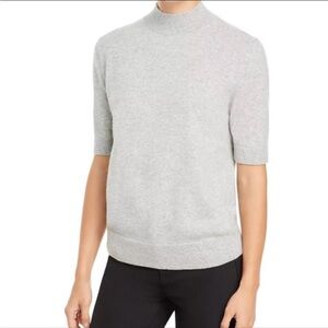 LAFAYETTE 148 NEW YORK
Cashmere Mock-Neck Sweater with Metallic Contrast